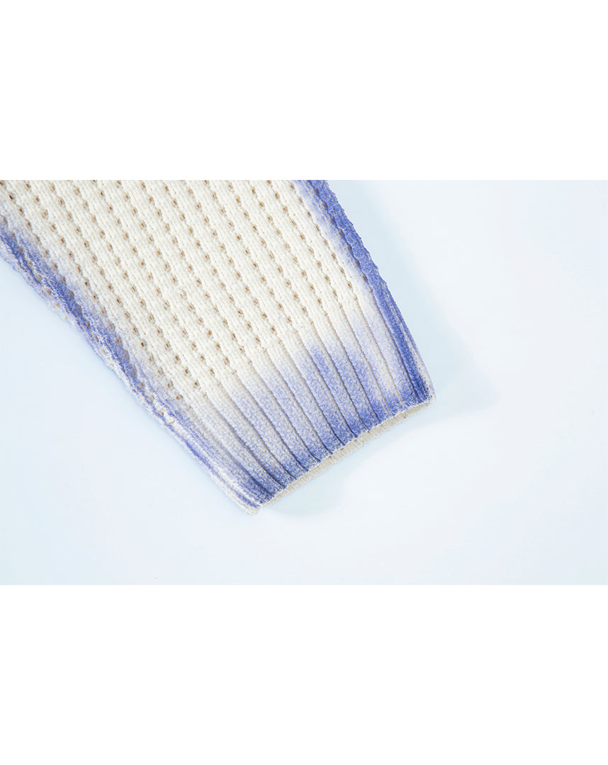 Soft Beige Blue Washed Knit (Pre-Order)