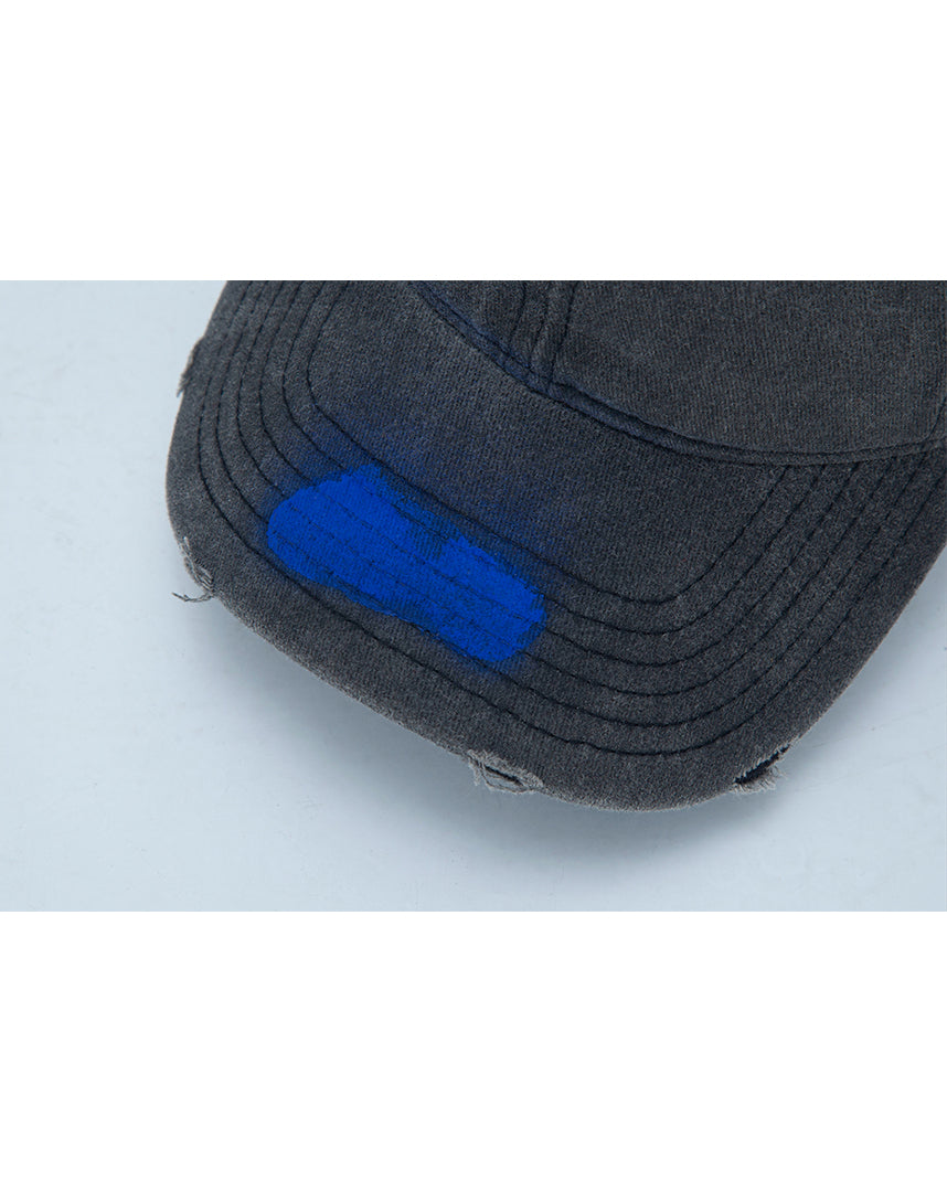 Blue Washed Distressed Cap