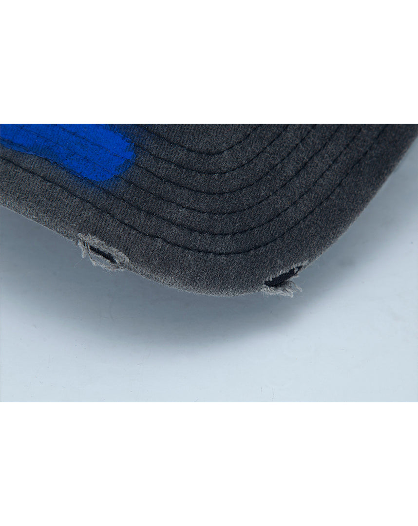 Blue Washed Distressed Cap