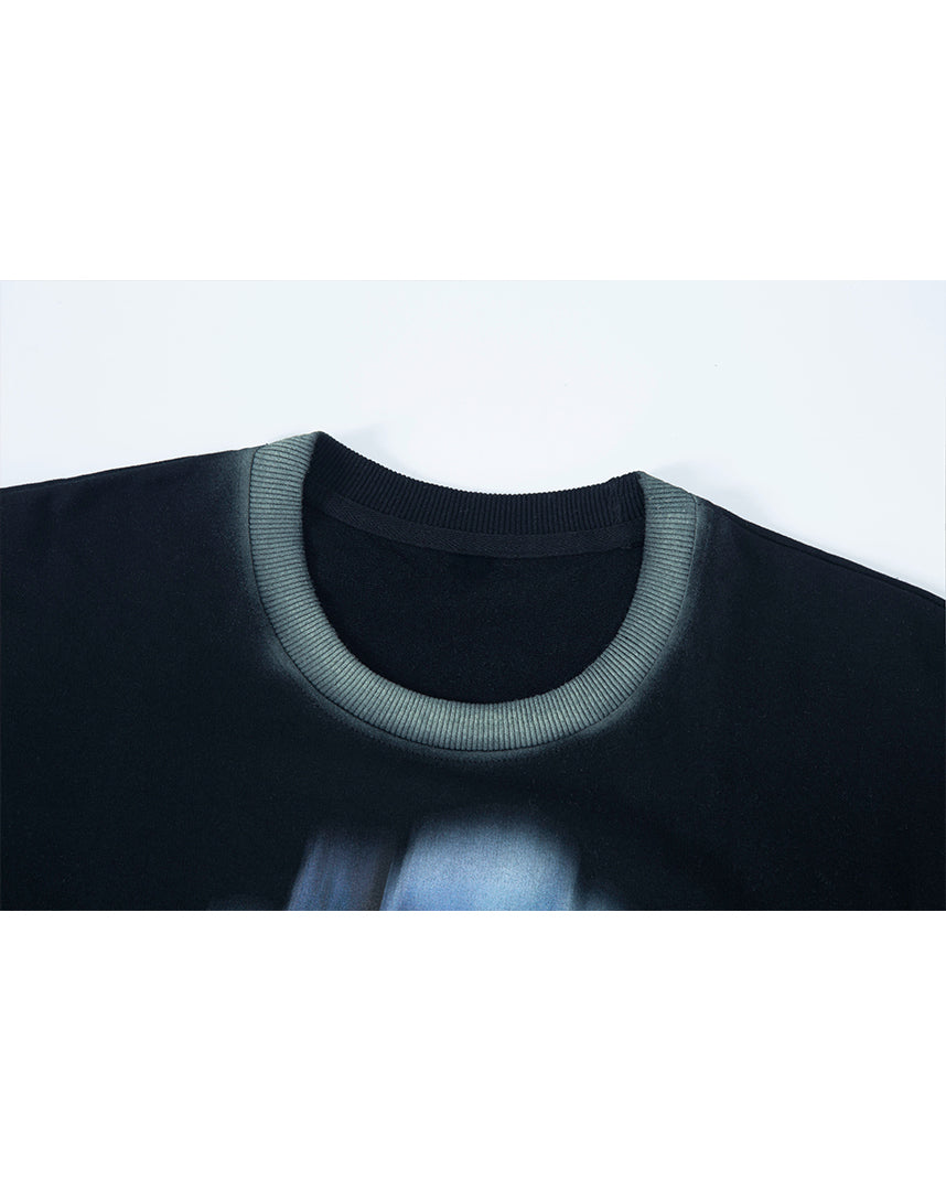 Blurred Flower Black long-sleeve.