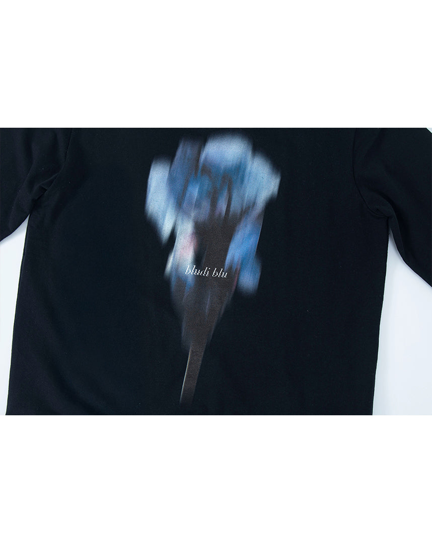 Blurred Flower Black long-sleeve.