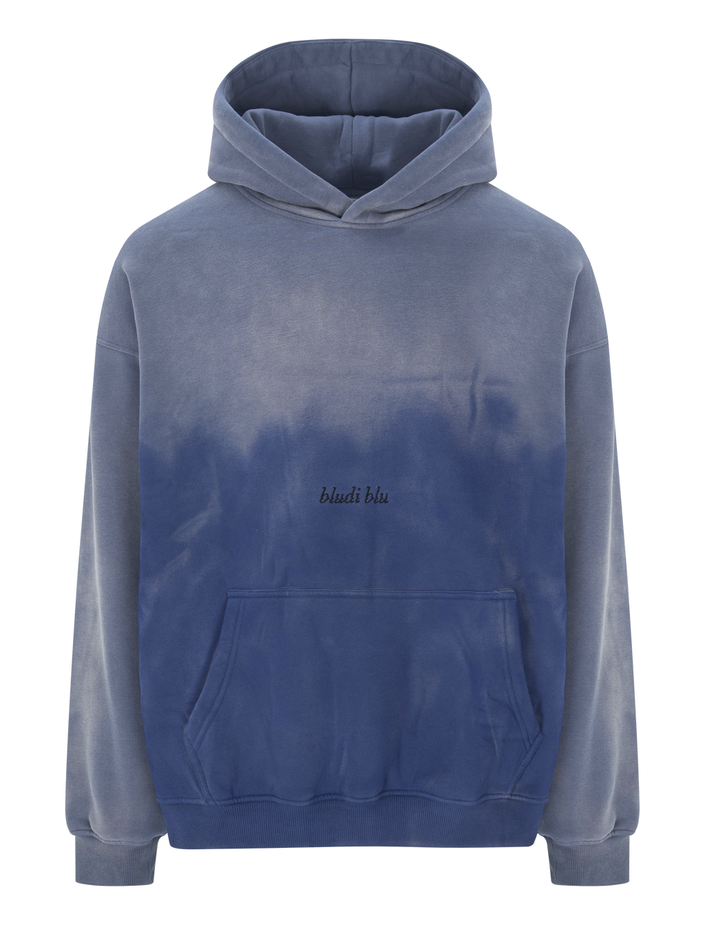 Grey Blue Washed Hoodie