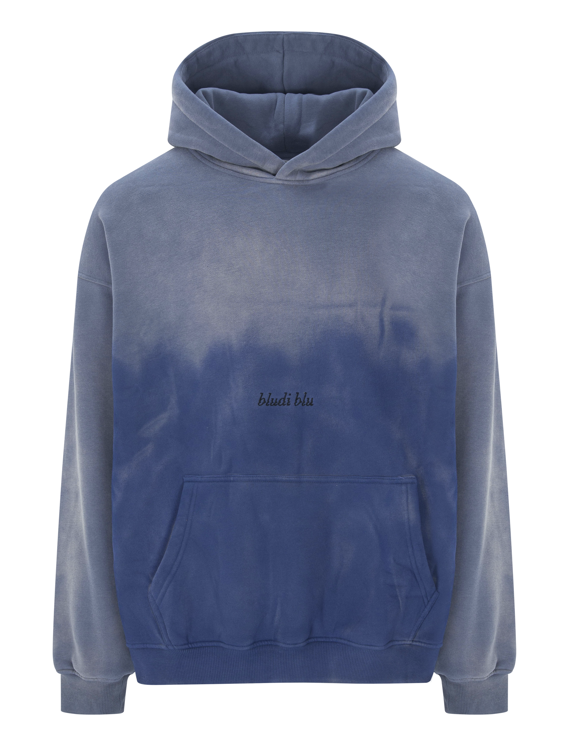 Grey Blue Washed Hoodie