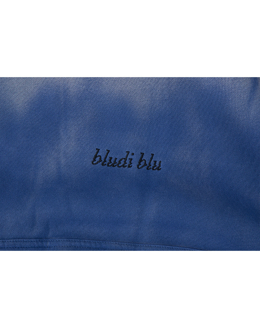 Grey Blue Washed Hoodie