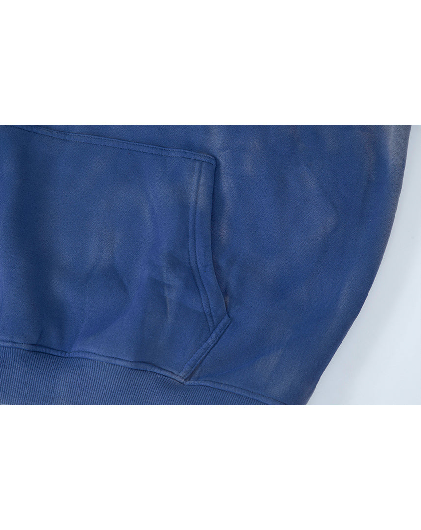Grey Blue Washed Hoodie