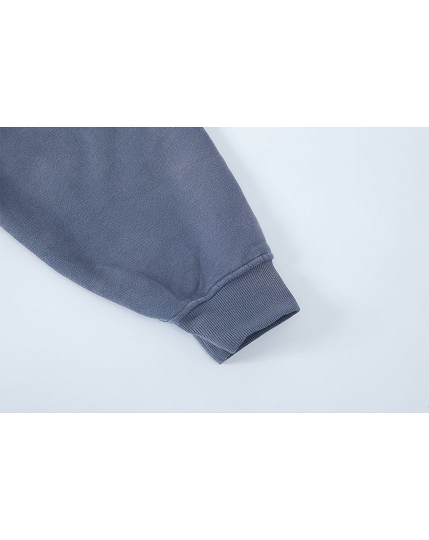 Grey Blue Washed Hoodie