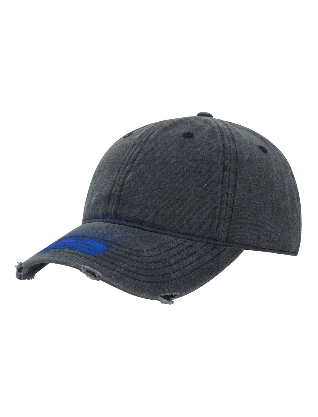 Blue Washed Distressed Cap