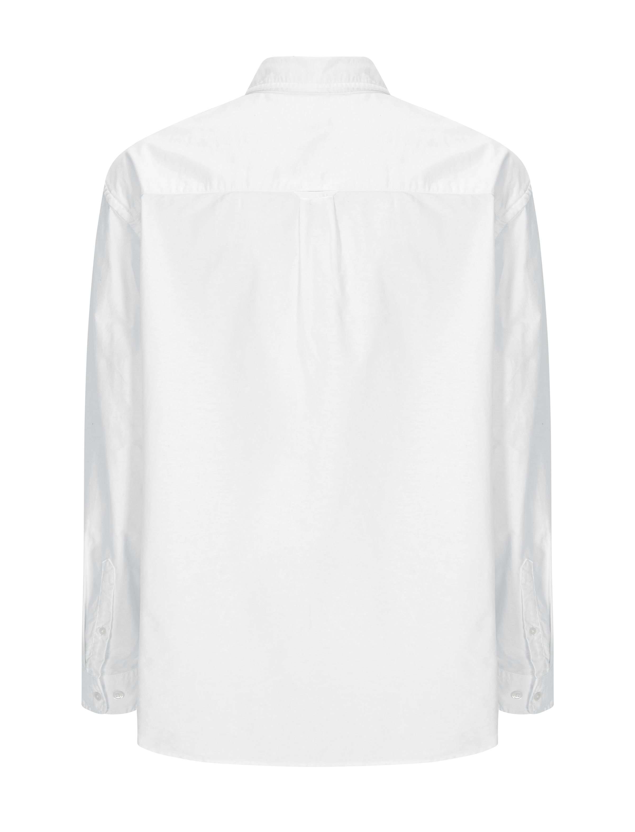 White Blue Painted Oxford Shirt