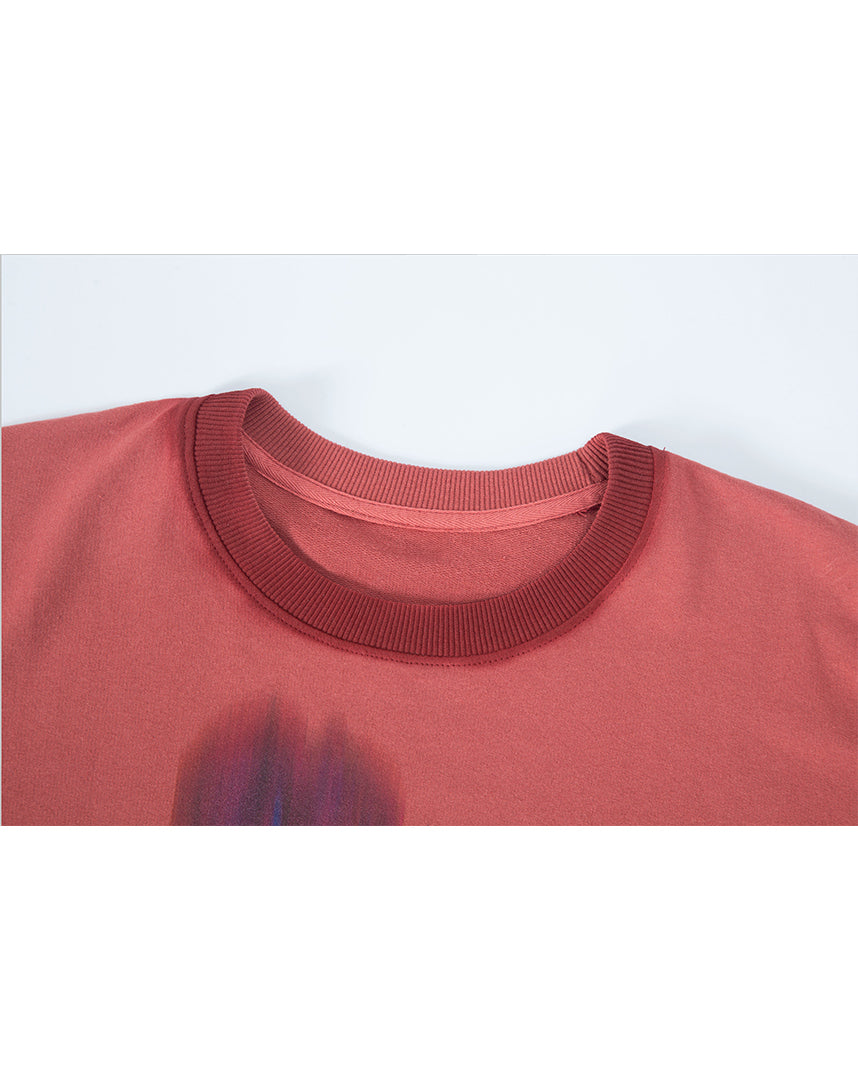 Blurred Flower Red long-sleeve.